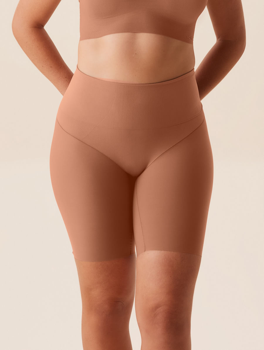 Bermuda Modeladora Fit Shape Caramelo Saloon